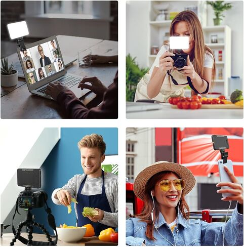 King Ma Portable Selfie Phone Light, 3 Modes LED Clip on Light Rechargeable Video Light for iPhone Pictures, TikTok Vlog, Computer Laptop Video Conferencing, Zoom Meetings Lighting, Makeup Fill in Saudi Arabia
