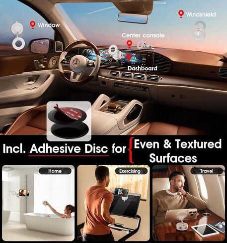 Strong Magnetic Car Phone Holder for MagSafe Ultra Vacuum Suction Cup Phone Mount 360° Cell Phone Holders for Your Car Accessories for iPhone 16 15 14 13 12 Android in Saudi Arabia