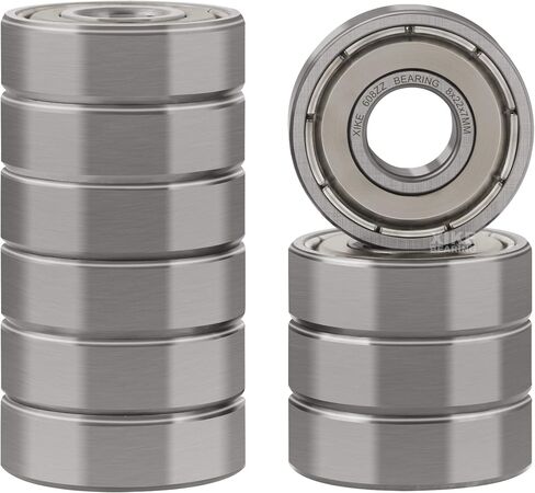 XiKe 10 Pcs 606ZZ Double Metal Seal Bearings 6x17x6mm, Pre-Lubricated and Stable Performance and Cost Effective, Deep Groove Ball Bearings. in Kuwait