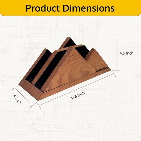 Dual Laptop Holder Vertical Laptop Stand 2 Slots Wooden - Light Brown (Oak Color) in Saudi Arabia