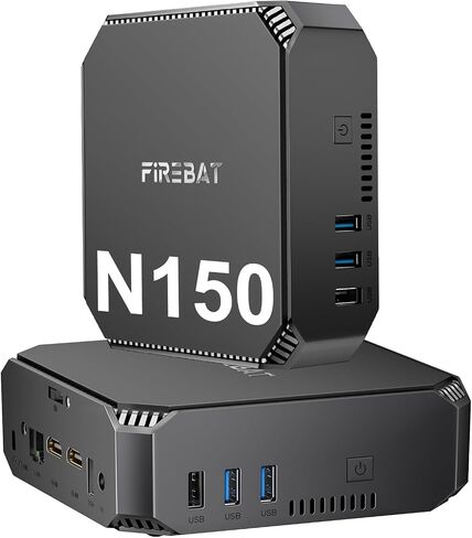 Mini PC N150 (3.6GHz) Intel, TPM 2.0, 1000MHz 4K UHD, 16GB DDR4 RAM 512GB M.2 SSD PCIe, Intel Twin Lake N150, Gaming Small Mini Desktop Computer Windows 11, Office/Business/Home Mini Server in Saudi Arabia