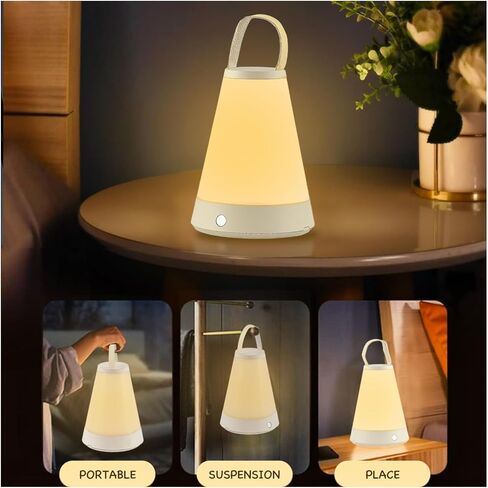 Portable Touch Night Light Lamp for Bedside, Bedroom, Table, Nursing Room, 3 Colors 8 Brightness Dimmable & Rechargeable Battery Nightlight for Baby, Kid, Adult, Girl in Saudi Arabia