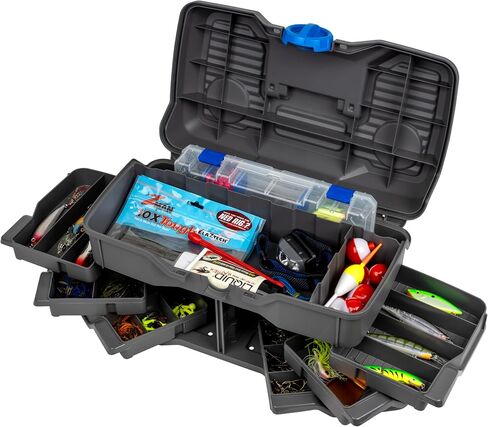 Flambeau Outdoors NextGen 6/0 Large Tackle Box, 6 Pivot Trays, 32 Compartments, Advanced Tackle Storage Organizer, Green in Kuwait