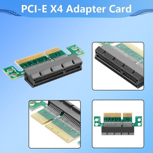 CERRXIAN PCI-E Adapter Card PCI-E X1 Male to Female Interface Extender Protection Card,PCI-E Express 1X Slot Extension Riser Card for 1U Height Computer Server PCIe Socket Adapter (PCI-E X4) in Saudi Arabia