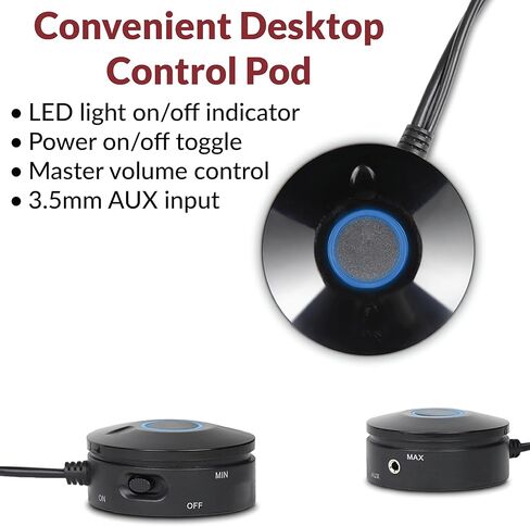 Cyber Acoustics CA-3810 2.1 Multimedia Speaker System with Subwoofer, 80 Watts Peak Power, Strong Bass, Perfect for Music, Movies, and Games in Kuwait