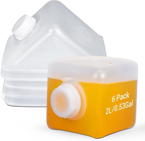 2 Pcs, 5.3Gallons Collapsible Water Container with Spigot, BPA Free Camping Water Jug, Portable Food Safe Water Storage Containers, Reusable Water Tank for Outdoors, Survival Kits, Hurricanes in Kuwait