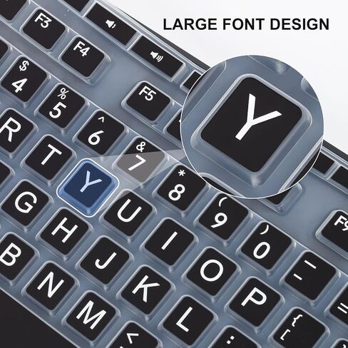 Keyboard Cover for Logitech MK545 & Logitech MK540 Wireless Keyboard, Logitech MK545 MK540 Wireless Keyboard Accesseries, Logitech MK540 MK545 Keyboard Skin Protector - Clear in Kuwait