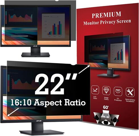 20 Inch Privacy Screen Filter [2 Pack] for Computer Widescreen 16:9 Monitor, Privacy Shield, Anti-Glare and Anti-Blue Light Screen Protector in Saudi Arabia