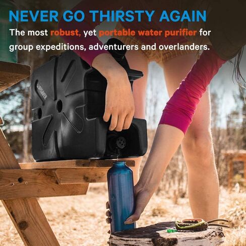 LifeSaver Jerrycan Pyrifier - المواصفات العسكرية ، جهاز تنقية المياه الثقيلة للبرية ، والتخييم ، والمشي لمسافات طويلة ، والاستعداد للطوارئ ، ومجموعة البقاء على قيد الحياة (أخضر الجيش) in Saudi Arabia