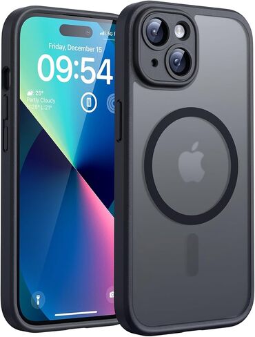 TOCOL Magnetic for iPhone 13 Pro Max Alpine Green Case Upgraded Full Camera Protection Compatible with Magsafe Drop Protection Translucent Matte Back Bumper Phone Cover 6.7-Inch in Saudi Arabia