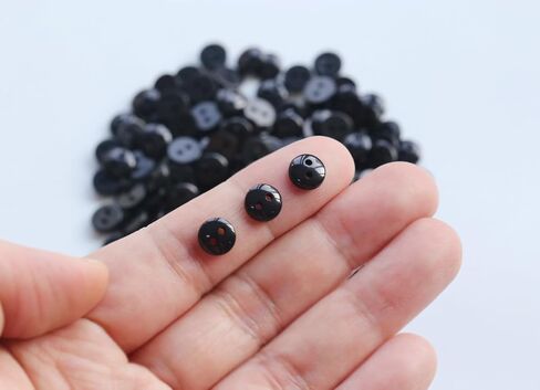 900pcs 7.5mm (0.3 بوصة) أزرار راتنجات مستديرة صغيرة جدًا وصغيرة الحجم 15 ألوانًا متنوعة 2 ثقوب القمصان قمصان DIY SCRABKING (كل لون 60 PCS) in Saudi Arabia