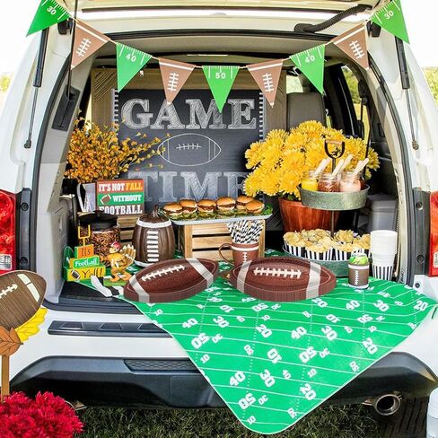 Football Party Supplies Kit 80 Pcs, Includes Dinner Plates, Dessert Plates for Football Fans Birthday Party Football Game Day Tailgate Party Decorations in Kuwait