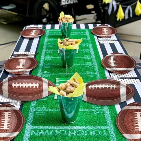 Football Party Supplies Kit 80 Pcs, Includes Dinner Plates, Dessert Plates for Football Fans Birthday Party Football Game Day Tailgate Party Decorations in Kuwait