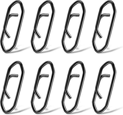 50 Pcs Speed Clips for Fishing Lures, Fishing Speed Clips, Fishing Snaps Saltwater, Freshwater Stainless Steel, Fishing Quick Clips, Fishing Clips Quick Change, Large Size in Kuwait