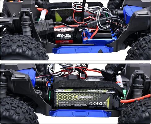 أجزاء حراسة الجانبية اليمنى والألومنيوم RC من أجل Traxxas Mini Maxx Monster Truck-107154-1 (الأزرق) in Kuwait