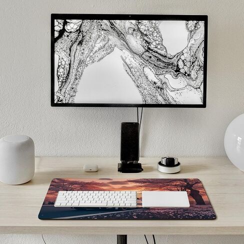 وسادة الماوس للسيارة مع حواف مخيط ، أزهار الكرز JDM Desk Mat Cool Sunset Desk Pad Pad Computer Accessories ألعاب Decord Decor in Kuwait