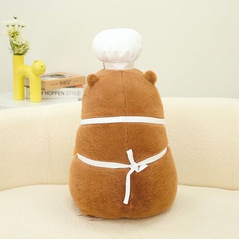 ditucu لطيف capybara أفخم مع طهي الطهاة قبعة الخبز capibara محشو حيوانات ألعاب ألعاب تعانق للأطفال بني بني 13.7 بوصة in Kuwait