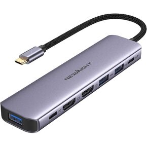 USB C Docking Station Dual HDMI Monitor, Newmight 7 in 1 USB C to Dual HDMI Adapter with 3 USB 3.0, PD 100W Charging, USB C 3.0, USB C Hub Multiport Adapter for Dell, HP, MacBook, iPhone 15 Series