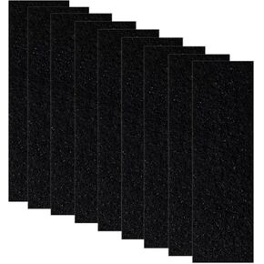 9 PCS مرشحات الفحم متوافقة مع صندوق القمامة القط 3.6 × 10 بوصات ، مرشحات رائحة قسط الكربون المنشط بديل ، أسود