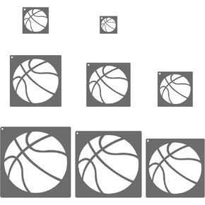 Patikil Basketball Stencils للطلاء ، 16 PCS Stelics Stelics قابلة لإعادة الاستخدام للطلاء على الحائط ، والخشب ، والنسيج