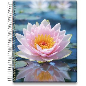 Tools4Wisdom Planner 2025-2026 - April 2025-2026 Calendar - 15 Months - 8.5x11 Inch Hardcover - Daily Weekly and Monthly - A5J6 - Pink Lotus