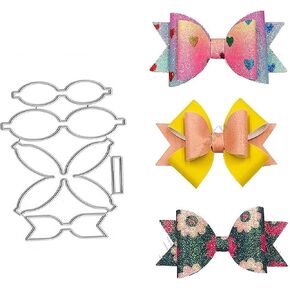 Set of 3pcs Bow Tie Metal Cutting Dies 3D Bow Die Cuts Christmas Bowtie Hair Bow Cutting Stencils for DIY Scrapbooking Embossing Paper Leather Scrapbooking Die-Cuts, Card Making Accessories