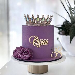 Happy Queen Cake Toppers for Women,Princess Queen Birthday Cake Topper Acrylic Happy Birthday Cake Decor Kit Girl Birthday Decorations Party Supplies
