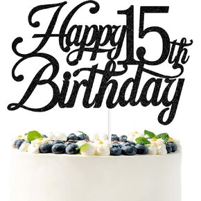 Black Glitter Happy 33rd Birthday Cake Topper, Cheers to 33 Years/Level 33 Unlocked/33 Years Loved & Blessed, Funny 33rd Birthday Party Decorations Supplies in Kuwait