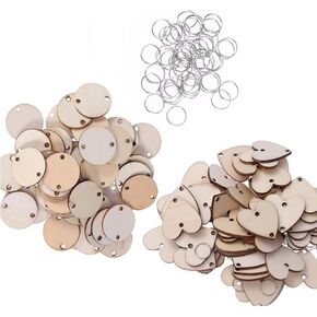 AmoSfun 120pcs عائلة الخشبية تذكير عيد ميلاد التقويم عيد ميلاد تعقب لوحة الجدار معلقة التقويم العلامات اللوحة العلامات للعائلة/الصديق/الأم/الحبيب