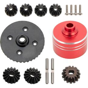 39T Differential Aluminium Diff Case with #45 Steel Gears for 1/10 Tamiya TT02 TT02B XV02 Upgrade Parts (Blue)