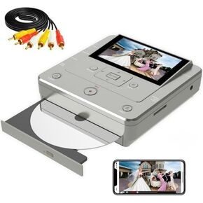 VHS to DVD Recorder, TV to USB Device or SD Card or HDD Recorder, Smart Phone WiFi to DVD/USB/SD/HDD Copy, WiFi APP Media Recorder【Comes with 10 Free DVD-R 】