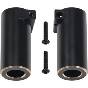 COOWOO RC Caster Blocks Upgrade Parts for 1/10 SCX10 II RC Trucks - Set of 2, Made of Brass, Precision CNC Machined, Enhanced Stability, Durability, and Steering Control