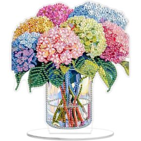 Senqao Dragonfly Diamond Painting Kits الحلي المكتبية للبالغين DIY زهرة خاصة بلورات الكريستال الماس على الطاولة ، وقفا 5D GEM Painting Crafts for Home Office Top Decor