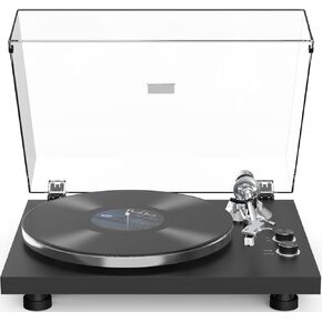 Turntables Record Player Wireless Output Connectivity Vinyl Player Belt-Drive Turn Tables Support 33&45 RPM Speed Phono Line Output USB Digital to PC Recording ATN3600L MM Cartridge Black