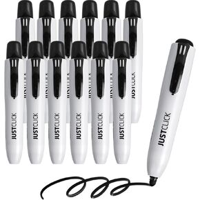 carrotez Jumbo Retractable Dry Erase Markers, Click Dry Erase Whiteboard Markers, Bullet Tip, Extra Thick Large Barrel, 12 Count, Black