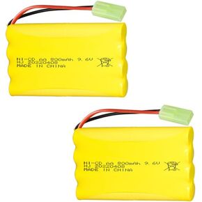 9.6V 800MAH NI-CD AA حزمة البطارية قابلة لإعادة الشحن مع قابس موصل MINI Tamiya للتحكم عن بُعد ألعاب السيارة الكهربائية 2 حزمة