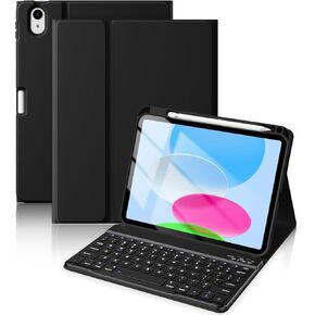 بالنسبة إلى حالة الجيل العاشر لـ iPad مع لوحة المفاتيح 10.9 بوصة 2022 - حالة لوحة المفاتيح اللاسلكية المغناطيسية مع غطاء لوحة المفاتيح المصنوع من حامل اللمسة الصوتية لـ iPad 10th Gen (Blue) in Kuwait