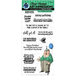 Art Impressions Laugh Lines Stamp-Birthday