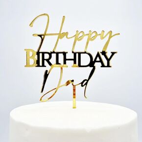 عيد ميلاد سعيد أبي كعكة توبر ، الذهب الذهب الذهب الأب عيد ميلاد الديكور ديكور أبي ديكور الديكور عيد ميلاد الرجال لوازم الديكور كعكة الديكور