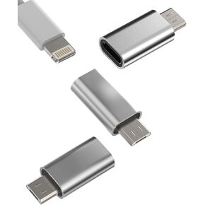 محول ميكرو USB إلى لايتنينج (3 حزم) محول نقل بيانات شحن سريع كابل ميكرو يو إس بي أنثى إلى موصل ذكر مضيئ متوافق مع آبل آيفون 13 12 11 برو ماكس ميني Xr Xs X 8 7 6 آيباد in Kuwait