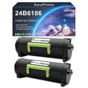 24B6186 High Yield Compatible Toner Cartridge Replacement for Lexmark M3150 XM3150 XM3150H Laser Printer (16,000 Pages, Black, 2-Pack)