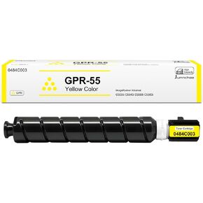 GPR-55 GPR55 استبدال خرطوشة الحبر الأصفر لطابعة Canon GPR-55 0484C003 لـ Imagerunner Advance C5535i C5540i C5550i C5560i (1 صفراء ، 69000 صفحة)