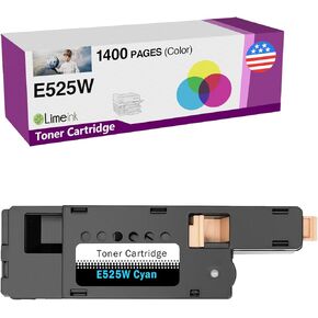 Limeink Compatible Toner Cartridge Replacement for Dell E525W 525W E525 525 H3M8P DPV4T Compatible with E525W E525DW Color High Yield Laser Printer (1 Cyan)