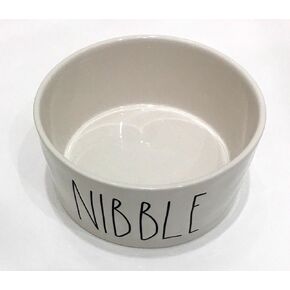 مجموعة Rae Dunn Artisan By Magenta 6 "Ceramic Dog Pet Bowl | Nibble. كريم مع كريم داخلي داخلي