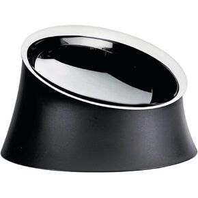 Alessi BM13/28 B Wowl Dog Bowl في راتنجات البلاستيك الحراري ، الأسود و 18/10 من الفولاذ المقاوم للصدأ