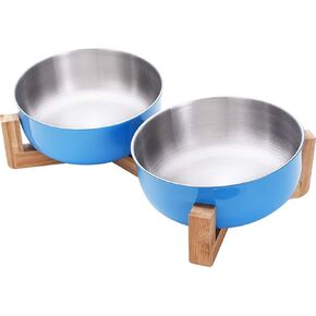 La La Pet® Pet Feeder تغذية وعاء الصلب غير القابل للصدأ الصلب الصعود