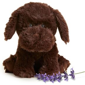 warmies Microwavable & Weighted Stuffed Animals, Chocolate Lab - Heated Stuffed Animal Plushie for Warmth & Comfort - Cute Soft Plush Toys for Adults & Children (Boys, Girls, Babies & Toddlers)