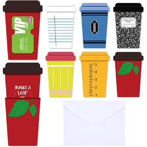 24 PCS PRECHERATION TESSERT PROGING MOVOLORS Coffee Coffee Coffee Cupy Passed Day Home Card With With Enevers