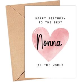 Happy Birthday To The Best Nonna - Nonna Birthday Card - Mother's Day Gift