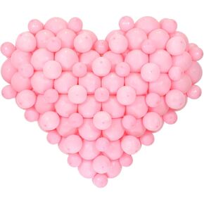 300 PCS بالونات. طقم الديكور للبالون شكل ، ديكور ديي ديكور لعيد الميلاد ، اقتراح ، عطلة ، تشمل بالونات ذيل (وردي)
